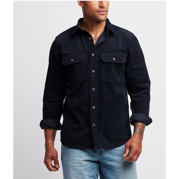 Line Of Trade Mens Midnight Stone Corduroy Workshirt Long Sleeve Size 2X New - Picture 1 of 15